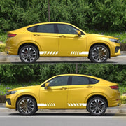 2 PCS/Set D-487 Stripe Pattern Car Modified Decorative Sticker(White)