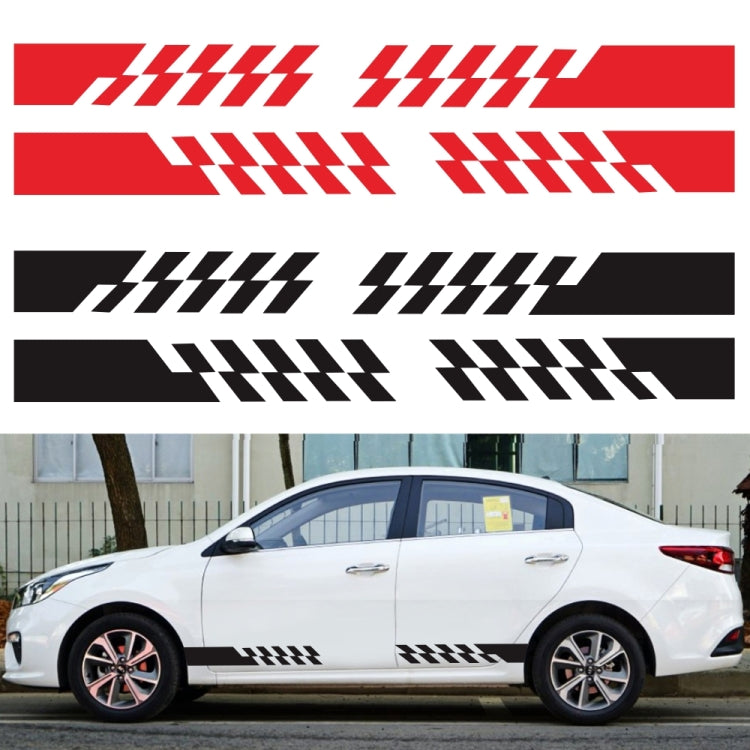 2 PCS/Set D-487 Stripe Pattern Car Modified Decorative Sticker(Red)