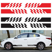 2 PCS/Set D-487 Stripe Pattern Car Modified Decorative Sticker(Red)