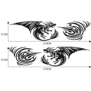 2 PCS/Set D-498 Pterosaur Spitfire Pattern Car Modified Decorative Sticker(Black)
