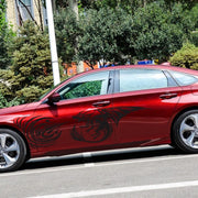 2 PCS/Set D-498 Pterosaur Spitfire Pattern Car Modified Decorative Sticker(Black)