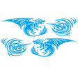 2 PCS/Set D-498 Pterosaur Spitfire Pattern Car Modified Decorative Sticker(Blue) - Decorative Sticker by PMC TechLife | Online Shopping South Africa | PMC TechLife | Buy Now Pay Later Mobicred