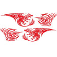 2 PCS/Set D-498 Pterosaur Spitfire Pattern Car Modified Decorative Sticker(Red) - Decorative Sticker by PMC TechLife | Online Shopping South Africa | PMC TechLife | Buy Now Pay Later Mobicred
