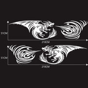 2 PCS/Set D-498 Pterosaur Spitfire Pattern Car Modified Decorative Sticker(White)