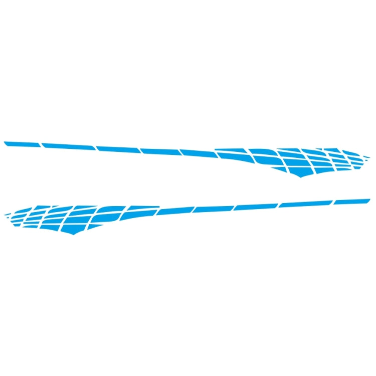 2 PCS/Set D-501 Plaid Pattern Car Modified Decorative Sticker(Blue)