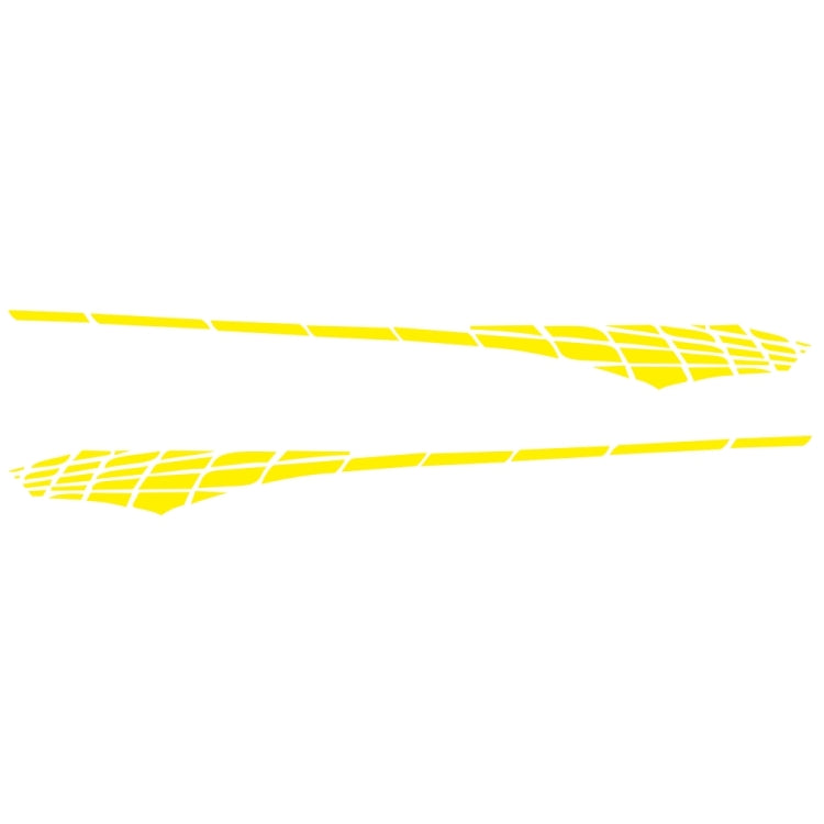 2 PCS/Set D-501 Plaid Pattern Car Modified Decorative Sticker(Yellow)