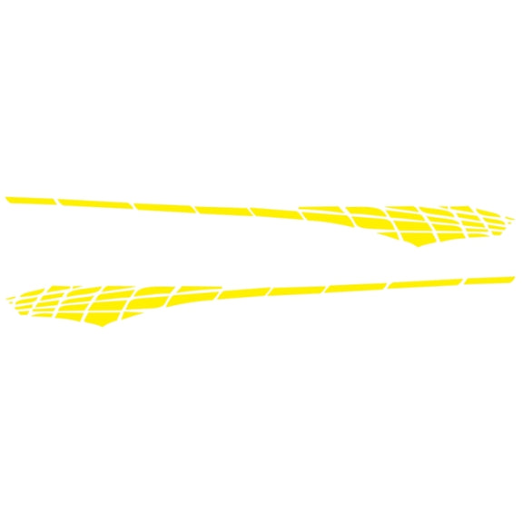 2 PCS/Set D-501 Plaid Pattern Car Modified Decorative Sticker(Yellow)