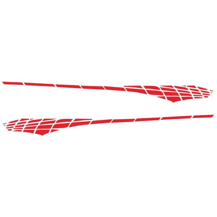2 PCS/Set D-501 Plaid Pattern Car Modified Decorative Sticker(Red)
