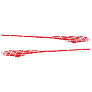 2 PCS/Set D-501 Plaid Pattern Car Modified Decorative Sticker(Red)