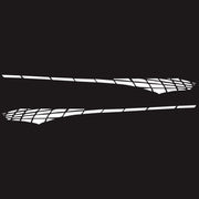 2 PCS/Set D-501 Plaid Pattern Car Modified Decorative Sticker(White)