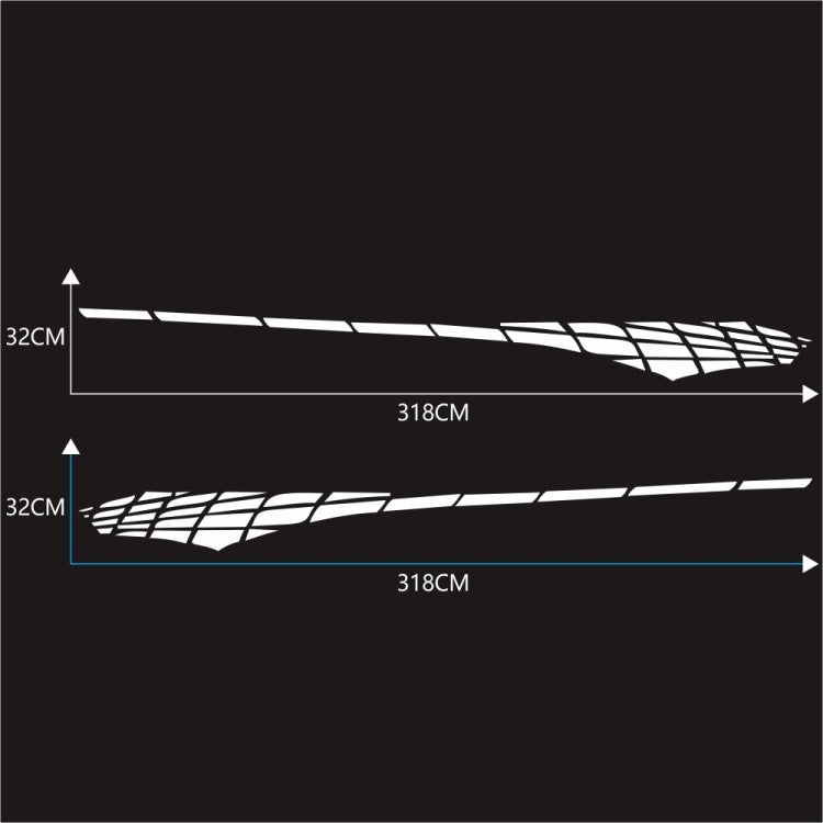 2 PCS/Set D-501 Plaid Pattern Car Modified Decorative Sticker(White)