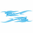 2 PCS/Set D-503 Totem Pattern Car Modified Decorative Sticker(Blue) - Decorative Sticker by PMC TechLife | Online Shopping South Africa | PMC TechLife | Buy Now Pay Later Mobicred