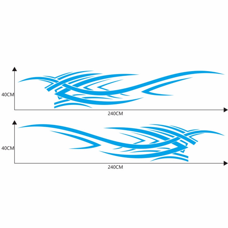 2 PCS/Set D-503 Totem Pattern Car Modified Decorative Sticker(Blue)