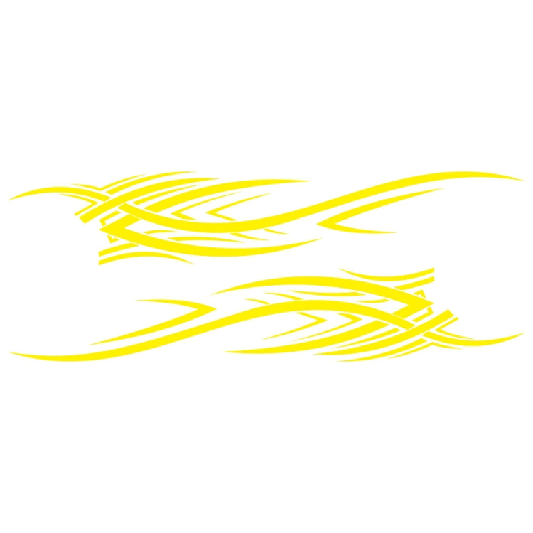 2 PCS/Set D-503 Totem Pattern Car Modified Decorative Sticker(Yellow)