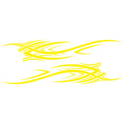 2 PCS/Set D-503 Totem Pattern Car Modified Decorative Sticker(Yellow)