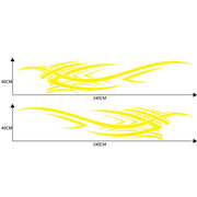 2 PCS/Set D-503 Totem Pattern Car Modified Decorative Sticker(Yellow)