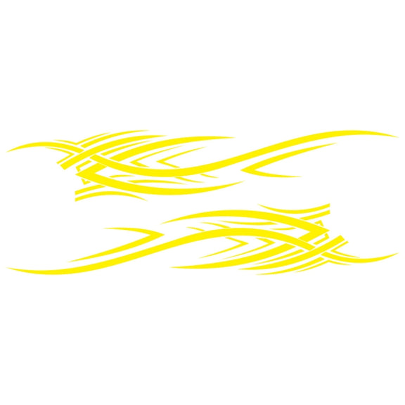 2 PCS/Set D-503 Totem Pattern Car Modified Decorative Sticker(Yellow)