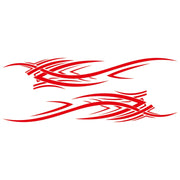 2 PCS/Set D-503 Totem Pattern Car Modified Decorative Sticker(Red)