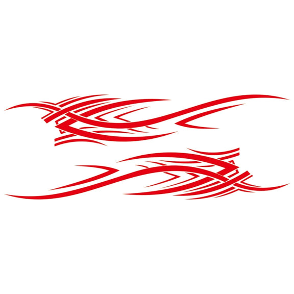 2 PCS/Set D-503 Totem Pattern Car Modified Decorative Sticker(Red)