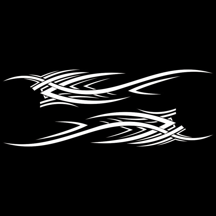 2 PCS/Set D-503 Totem Pattern Car Modified Decorative Sticker(White)