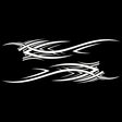 2 PCS/Set D-503 Totem Pattern Car Modified Decorative Sticker(White) - Decorative Sticker by PMC TechLife | Online Shopping South Africa | PMC TechLife | Buy Now Pay Later Mobicred