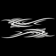 2 PCS/Set D-503 Totem Pattern Car Modified Decorative Sticker(White)