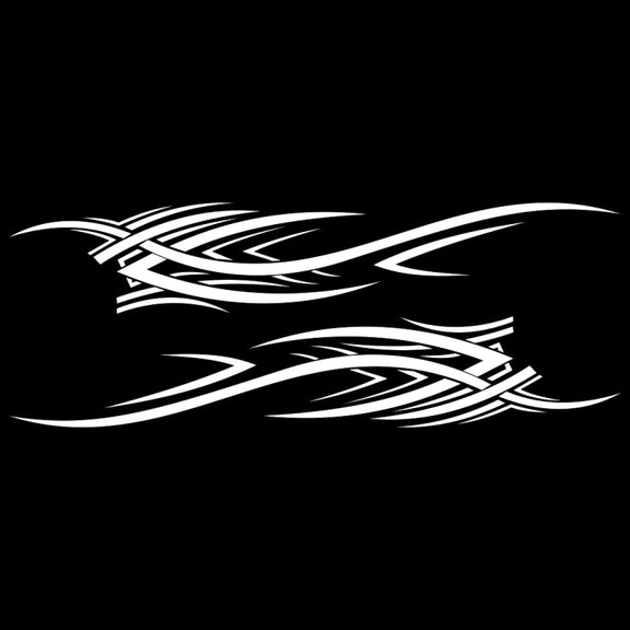 2 PCS/Set D-503 Totem Pattern Car Modified Decorative Sticker(White)