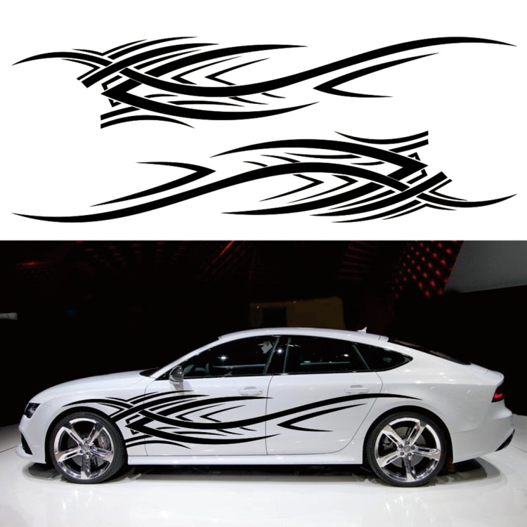 2 PCS/Set D-503 Totem Pattern Car Modified Decorative Sticker(White)