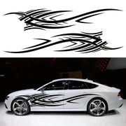 2 PCS/Set D-503 Totem Pattern Car Modified Decorative Sticker(White)