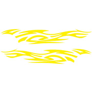 2 PCS/Set D-521 Fire Totem Pattern Car Modified Decorative Sticker(Yellow)