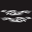 2 PCS/Set D-521 Fire Totem Pattern Car Modified Decorative Sticker(White) - Decorative Sticker by PMC TechLife | Online Shopping South Africa | PMC TechLife | Buy Now Pay Later Mobicred