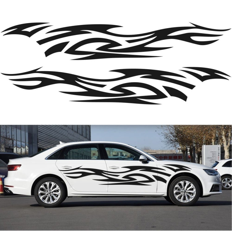 2 PCS/Set D-521 Fire Totem Pattern Car Modified Decorative Sticker(Yellow)