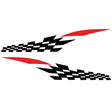 2 PCS/Set D-538 Checkered Totem Pattern Car Modified Decorative Sticker(Black+Red) - Decorative Sticker by PMC TechLife | Online Shopping South Africa | PMC TechLife | Buy Now Pay Later Mobicred