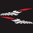 2 PCS/Set D-538 Checkered Totem Pattern Car Modified Decorative Sticker(White+Red) - Decorative Sticker by PMC TechLife | Online Shopping South Africa | PMC TechLife | Buy Now Pay Later Mobicred