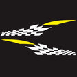 2 PCS/Set D-538 Checkered Totem Pattern Car Modified Decorative Sticker(White+Yellow) - Decorative Sticker by PMC TechLife | Online Shopping South Africa | PMC TechLife | Buy Now Pay Later Mobicred