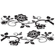 2 PCS/Set D-545 Rose Pattern Car Modified Decorative Sticker(Black) - Decorative Sticker by PMC TechLife | Online Shopping South Africa | PMC TechLife | Buy Now Pay Later Mobicred