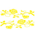 2 PCS/Set D-545 Rose Pattern Car Modified Decorative Sticker(Yellow) - Decorative Sticker by PMC TechLife | Online Shopping South Africa | PMC TechLife | Buy Now Pay Later Mobicred