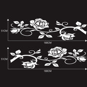 2 PCS/Set D-545 Rose Pattern Car Modified Decorative Sticker(White)