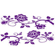 2 PCS/Set D-545 Rose Pattern Car Modified Decorative Sticker(Purple) - Decorative Sticker by PMC TechLife | Online Shopping South Africa | PMC TechLife | Buy Now Pay Later Mobicred