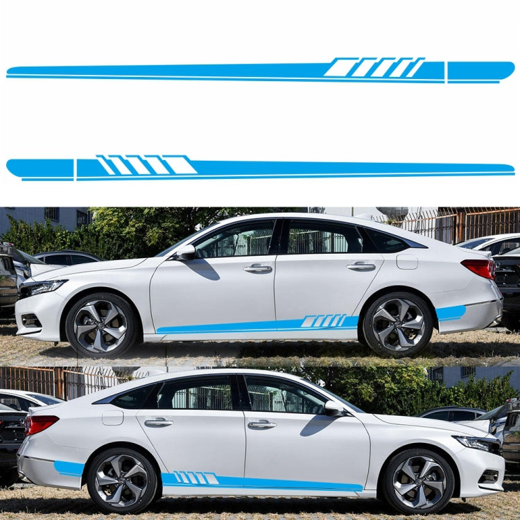 2 PCS/Set D-608 Stripe Pattern Car Modified Decorative Sticker(Blue)