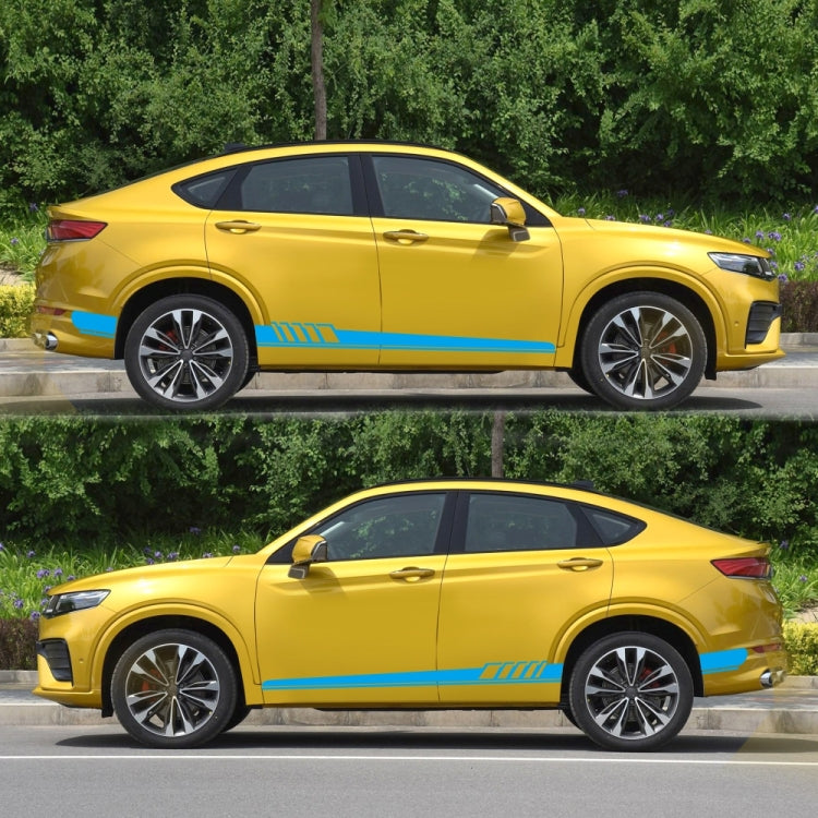 2 PCS/Set D-608 Stripe Pattern Car Modified Decorative Sticker(Blue)
