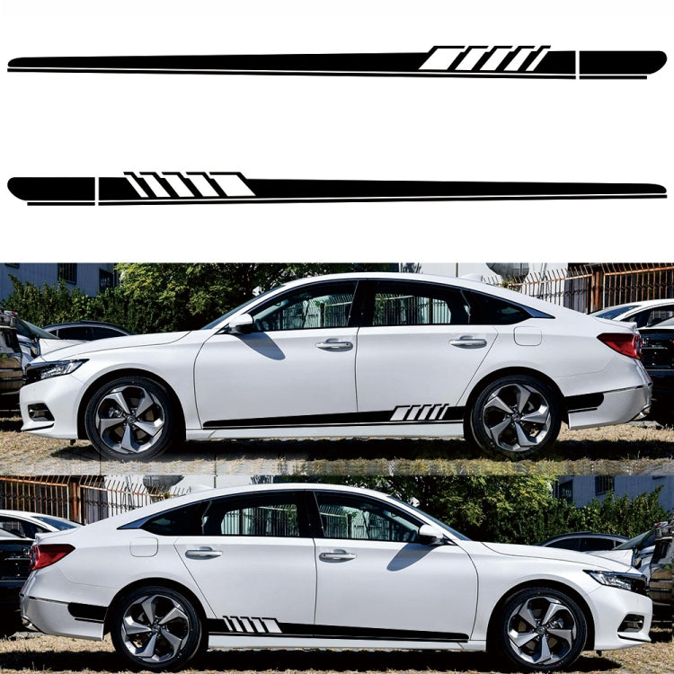 2 PCS/Set D-608 Stripe Pattern Car Modified Decorative Sticker(Black)
