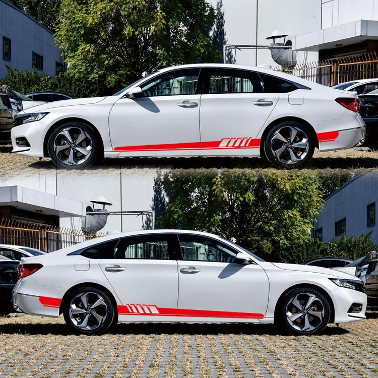 2 PCS/Set D-608 Stripe Pattern Car Modified Decorative Sticker(Red)