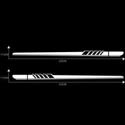 2 PCS/Set D-608 Stripe Pattern Car Modified Decorative Sticker(White)