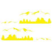 2 PCS/Set D-684 Mountain Totem Pattern Car Modified Decorative Sticker(Yellow)
