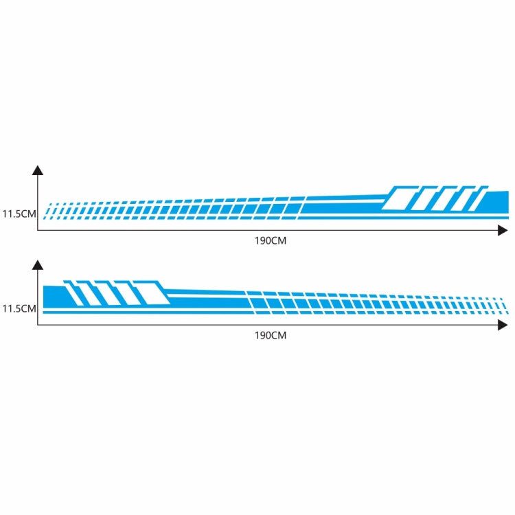 2 PCS/Set D-707 Striped Totem Pattern Car Modified Decorative Sticker(Blue)