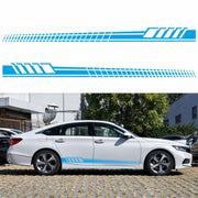2 PCS/Set D-707 Striped Totem Pattern Car Modified Decorative Sticker(Blue)
