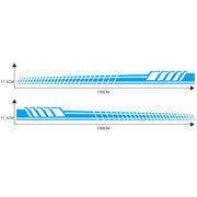 2 PCS/Set D-707 Striped Totem Pattern Car Modified Decorative Sticker(Blue)