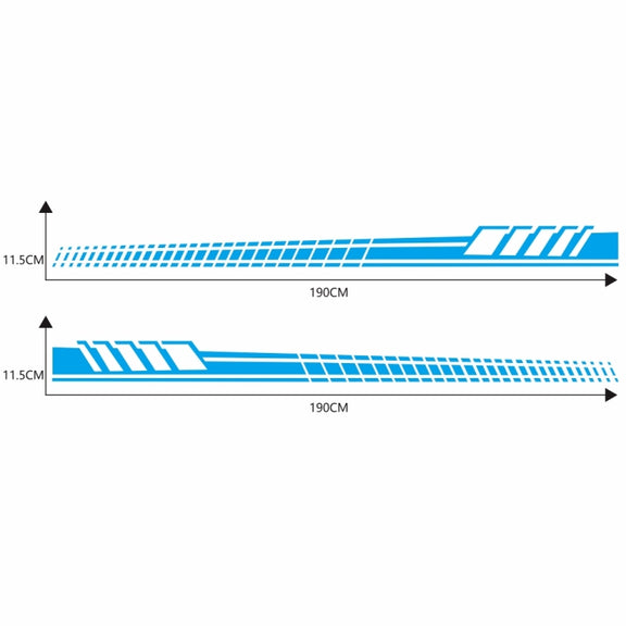 2 PCS/Set D-707 Striped Totem Pattern Car Modified Decorative Sticker(Blue)