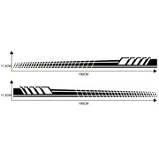 2 PCS/Set D-707 Striped Totem Pattern Car Modified Decorative Sticker(Black)